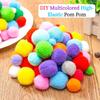 1 Zoll Gemischte Pompons mit Augen Mehrfarbig Bastel Pom Pom Bälle für Kinder