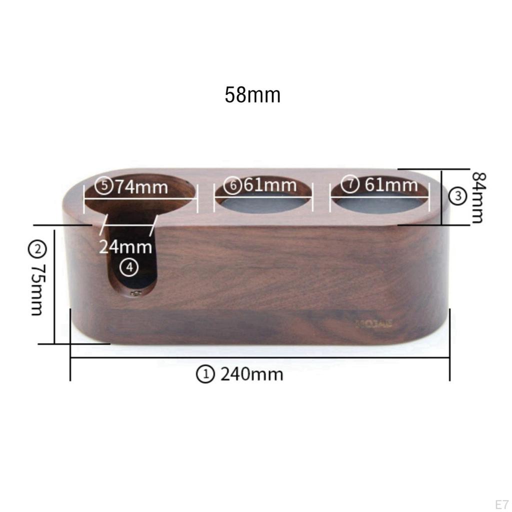 1 Piece Wood Barista Tamp Stand Espresso Tamper Mat Coffee Holder Maker