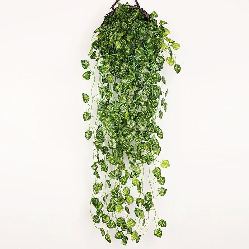 1PC Artificial Plant Outdoor Simulation Plant Wall Hanging Ivy Leaf Home Garden Decoration Silk Leaf Green Plant
