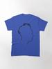 Depeche Mode Martin Gore Profile Black Outline Blue Background Classic T-Shirt