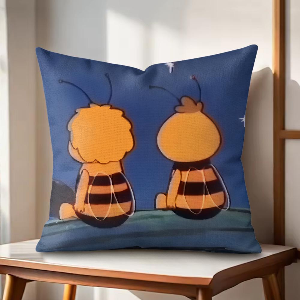 Mayas Adventures Cushion Cover Natural Linen Organic Fabric DoubleSided Printing Couch Pillow Covers Home Decor