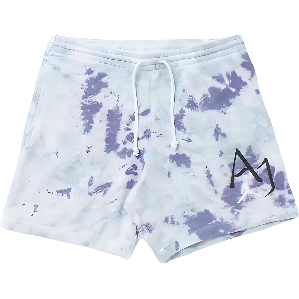 Jordan Tie-Dye Logo Knit Shorts Men Bottoms Green Purple DM1871-366