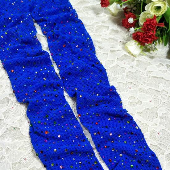 Sexiga strumpbyxor med strass Tunna akrylfiber Sexiga utskärningar i nätstrumpbyxor för nattklubb