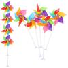 Decorative Lawn Windmill Adornments for Garden 10Pcs Outdoor Pinwheels