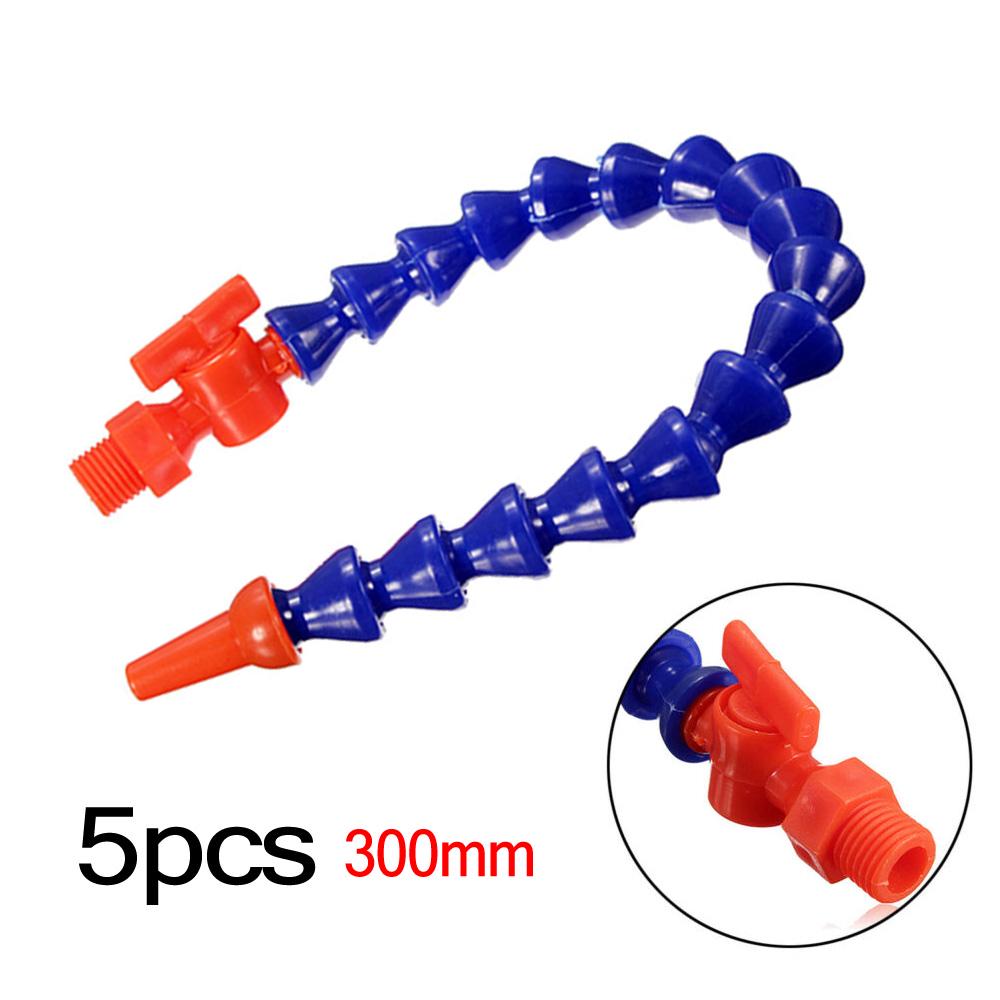 5pcs 300mm Nozzle Flexible Plastic Water Oil Coolant Pipe For Lathes, Milling Machines, CNC Machine Tools, Hydraulic Machinery A