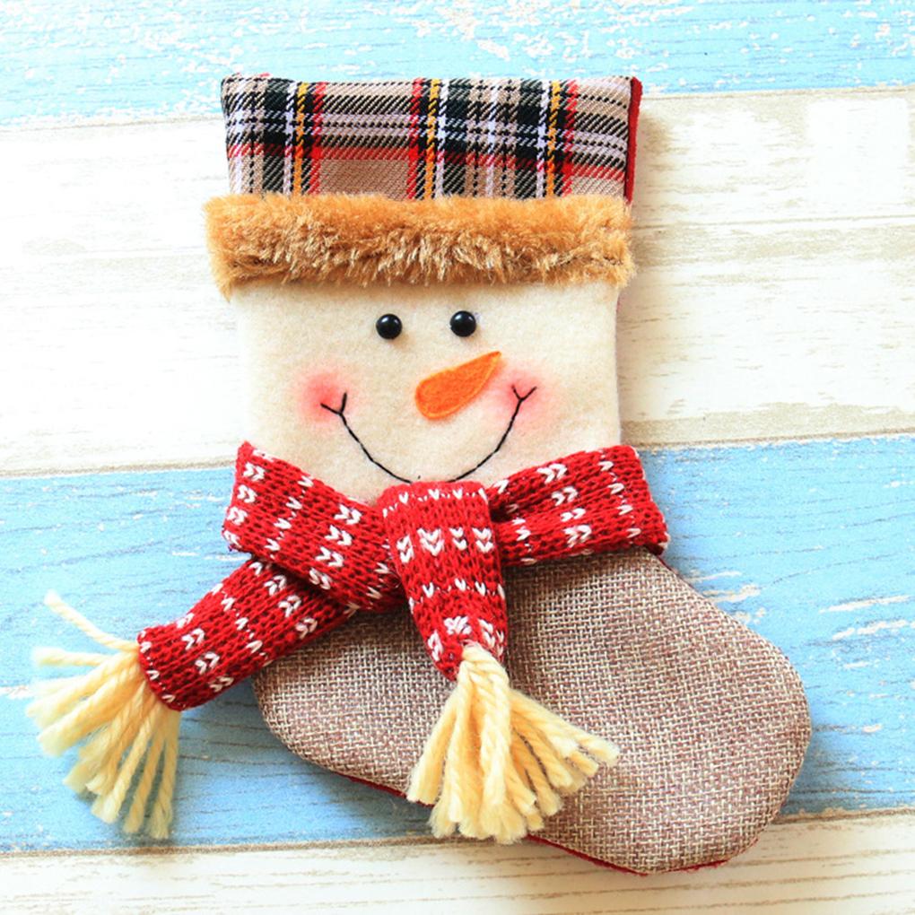 Weihnachtssocken Elch Schneemann Alter Mann Bild Geschenkverpackung Dekoration Baumschmuck Zubehör Geschenktüten