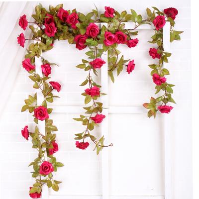Simulated Artificial Flower Vine Skewers European Wedding Anti Real Flower Hanging Basket Home Decoration Flower Vine Hotel Decoration