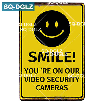 

SQDGLZ Security Metal Sign Bar Wall Decor Tin Sign Vintage Home Decor Painting Plaques NO Parking Art Blackboard Poster 20x30cm（7.8x11.8inch）
