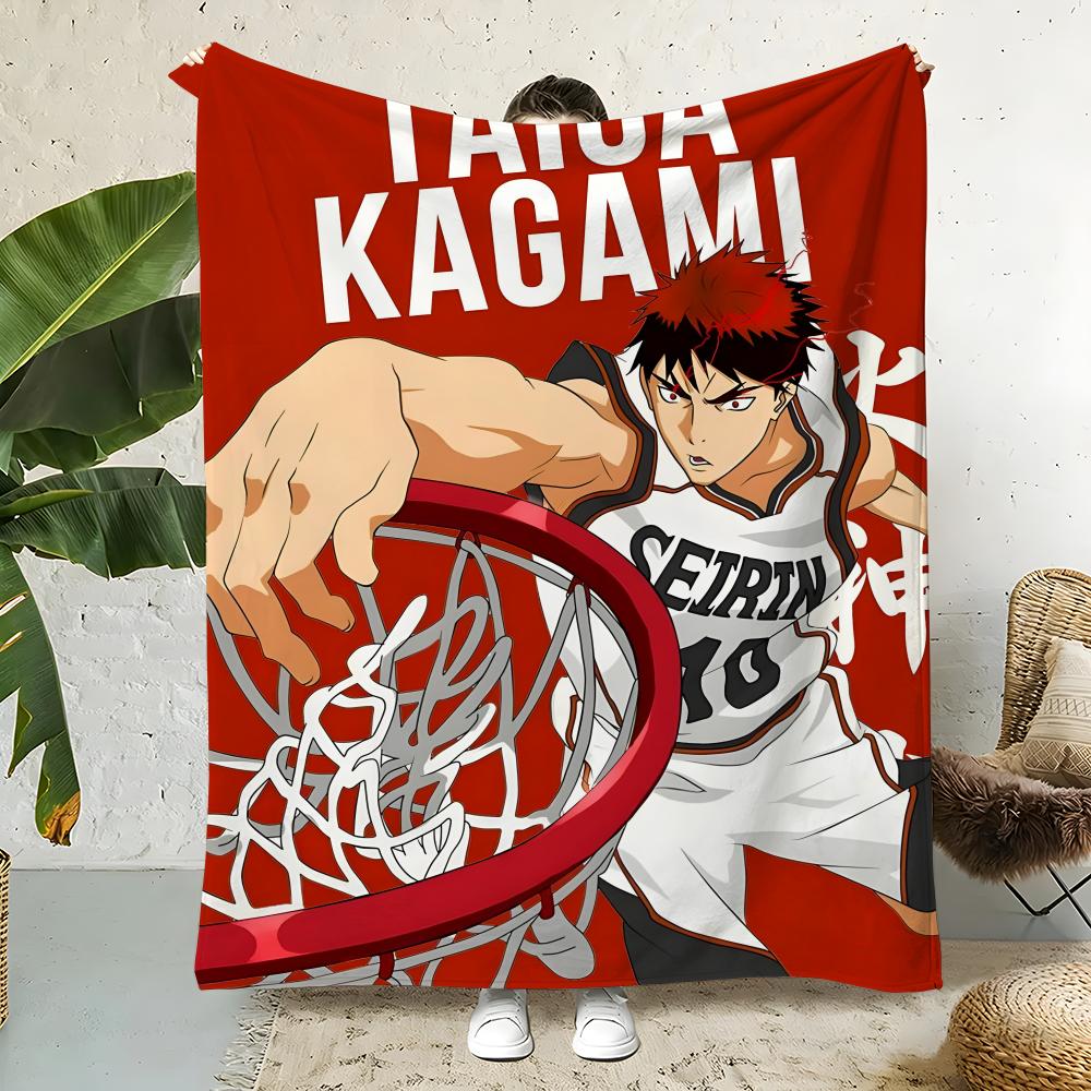Anime K-KurokoNoBasket Throw  Flannel Throw Blanket,Bed Home Office Nap Blanket Travel,Camping,Picnic Blanket Soft Decor 75x90cm