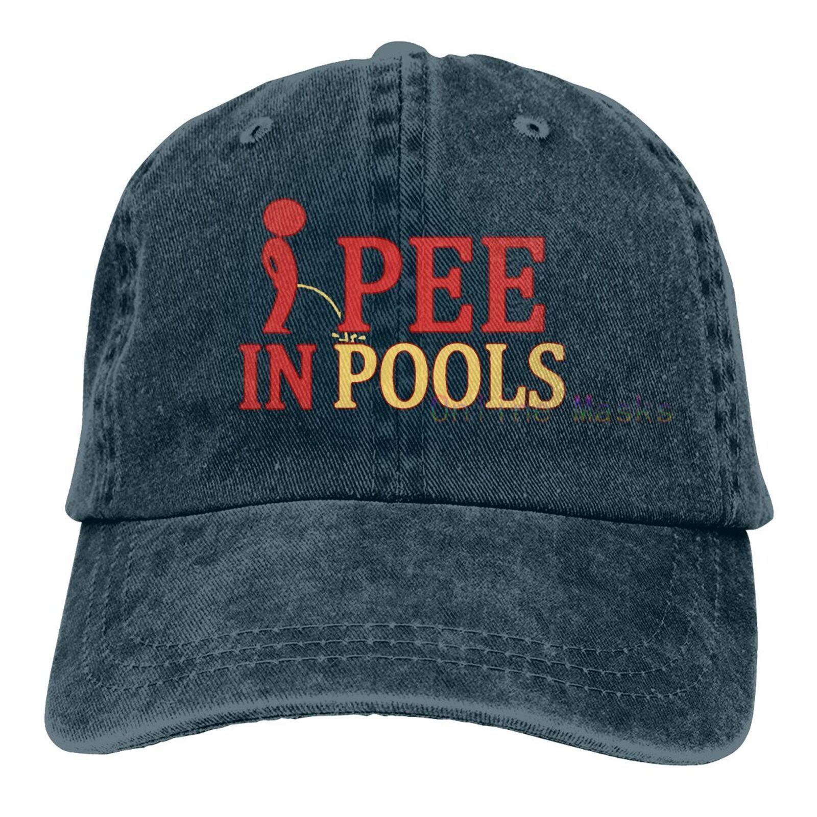 

Бейсболка I Pee in Pools для женщин унисекс, унисекс, 100% мытый хлопок, регулируемая винтажная бейсбольная кепка для папы, дальнобойщик Adjustable