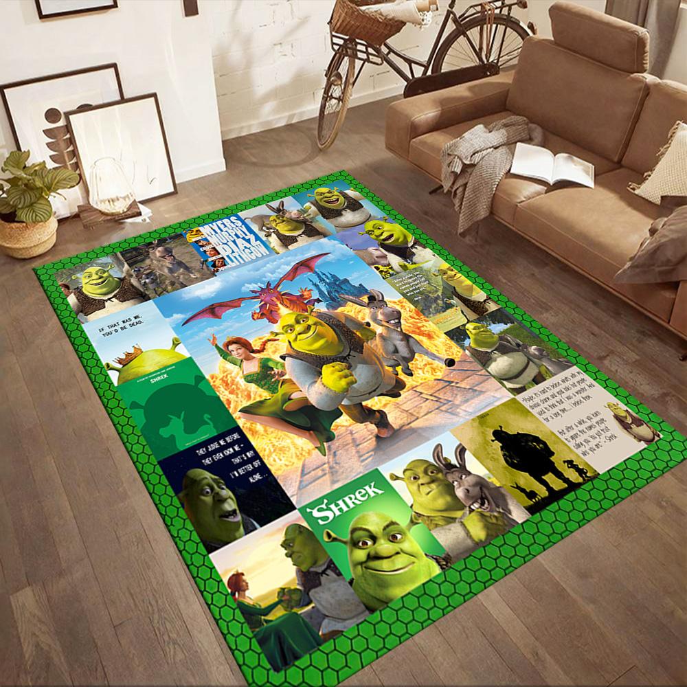 Shrek's Epic Adventures Square Rugs Are a Great Choice for Living Rooms, Bedrooms, Home Décor, and As Gifts.