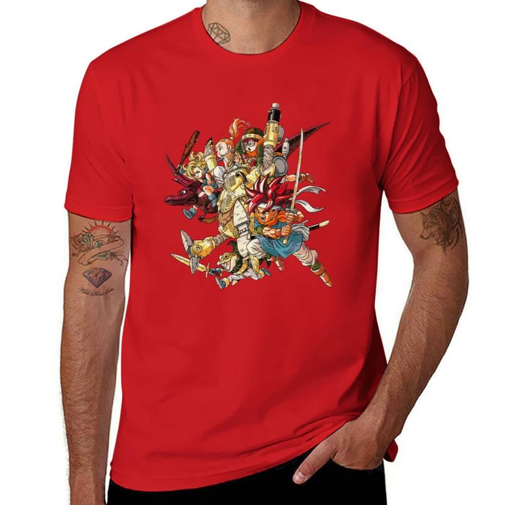 CHRONO TRIGGER T-Shirt Sweat Korean Fashion Mens Graphic T-shirts Anime