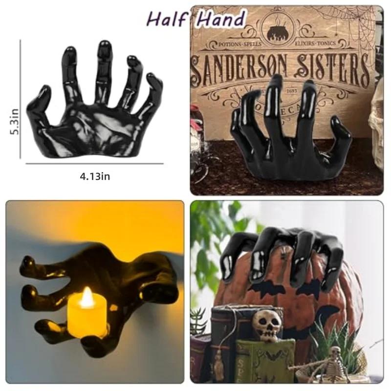Halloween decorations, wall mounted creepy hands, life-size horror hands for gothic wall decoration to place candles