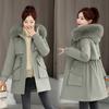Cotton Clothes Winter New Thickened Pie Overcome Women's Waist and Thin Hooded Big Sweater Cotton-padded Coat Women