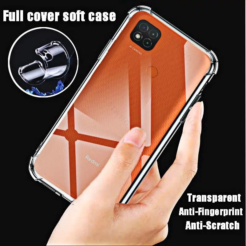 Soft Silicone Shockproof Clear Case for Xiaomi Redmi 9C TPU HD Transparent Cover Shell for Redmi 9C 6.53" M2006C3MG Anti-Scratch