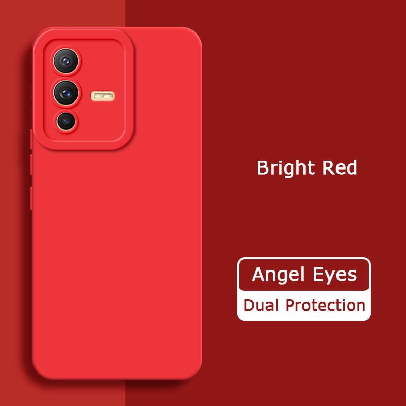 Angel Eyes Square Liquid Silicone Phone Case for VIVO V23 Pro 5G Soft Mobile Cover VIVOV23 V 23 V23Pro 360 Protective Shield Bag
