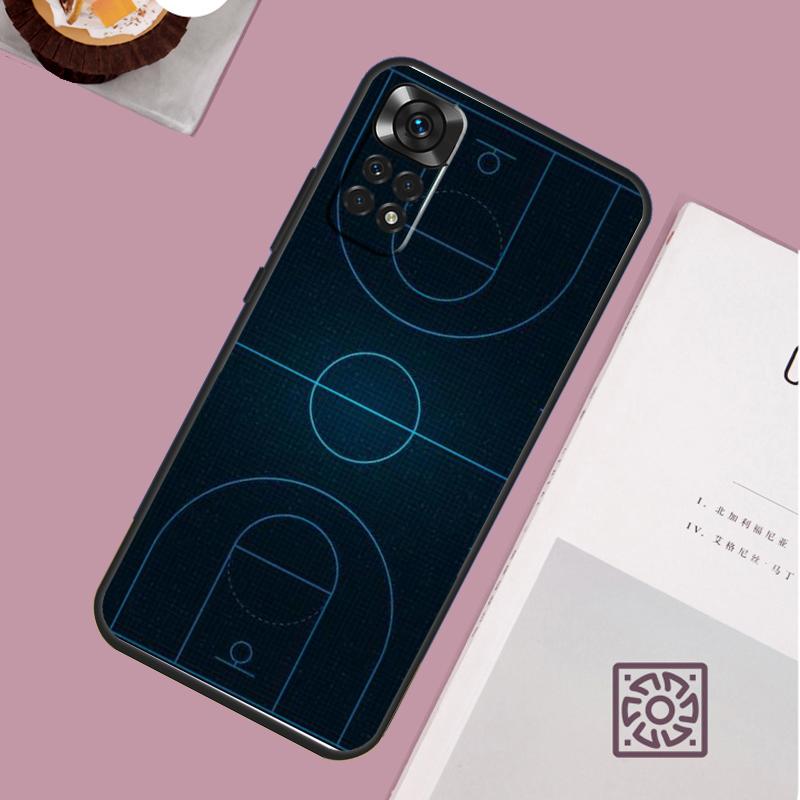 Basketball Court Diagram Case For Xiaomi Redmi Note 12 11 8 9 10 13 Pro 12S 11S 10S 9S Redmi 13C 9C 10C 12C Cover
