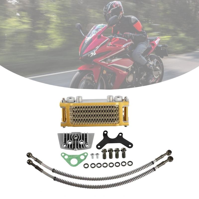 Dirt Pit Bike Modification Oil Coolers Easy Installation Universal for 50 70 90 110 125 140CC Cooling Radiator Engine Kit