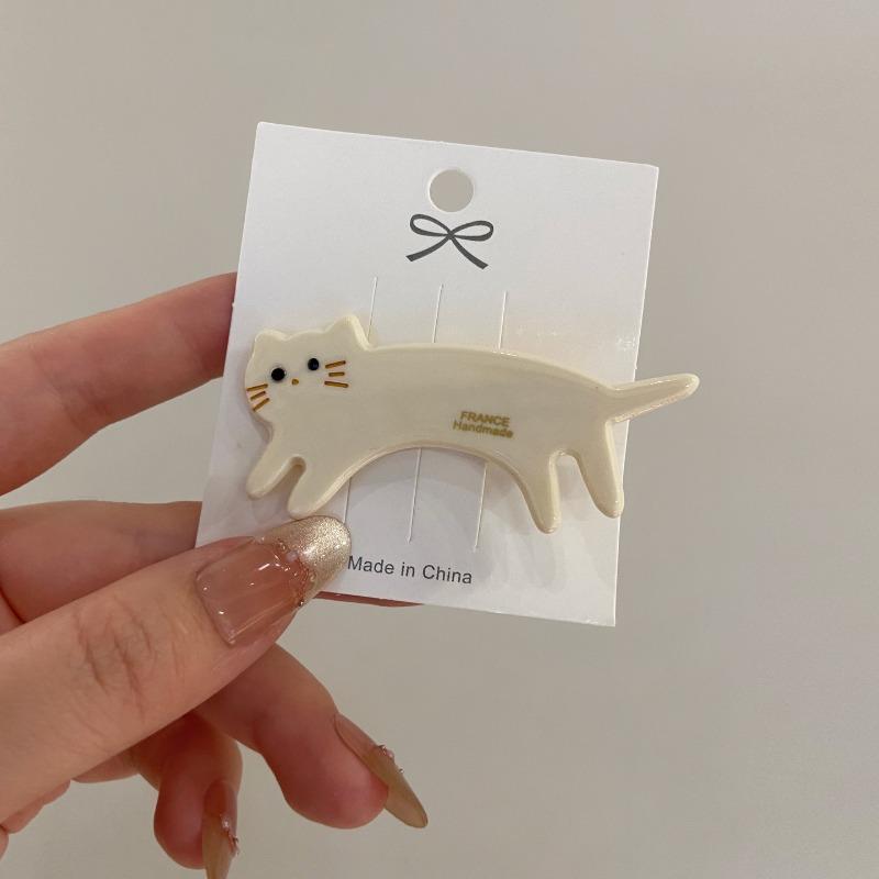 Korean Cute Cat Hairpin Side Clip Side Forehead Broken Hair Bangs Duckbill Clip Cute Headdress Female Hair Accessories