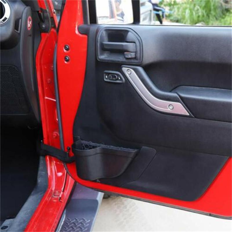 2Pcs For Jeep Wrangler JK JKU 2/4Door 2011 2012 2013 2014 2015 2016 2017 2018 Front Door Storage Box Organizer