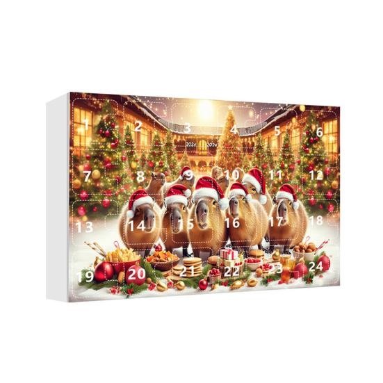 Capybara Advent Calendar Christmas 2D Capybara Decorations 24 Day Countdown To Christmas Calendar for Tree Car Wall Home Festive Holiday Decor