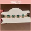 European Style Crystal Oval Bracelet With Rhinestone Embellishment For Women