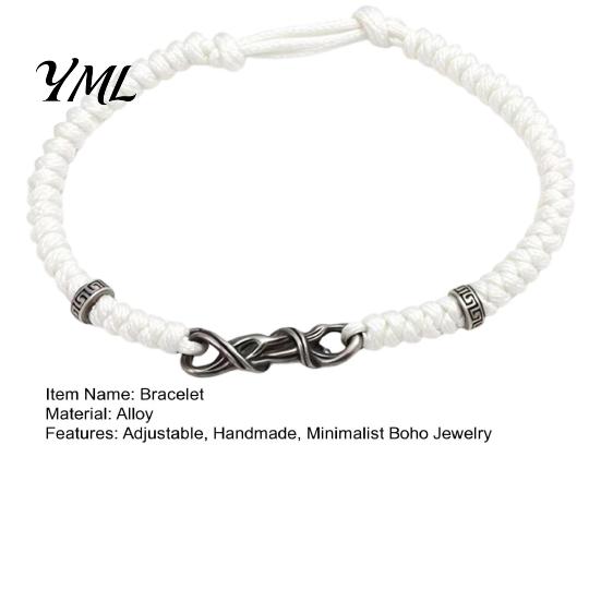 Minimalist Boho Jewelry Gift Braided Bracelet for Men Women, Handmade Adjustable String Casual Fashion Wrist Bracelet, Romantic Woven Rope Wristband