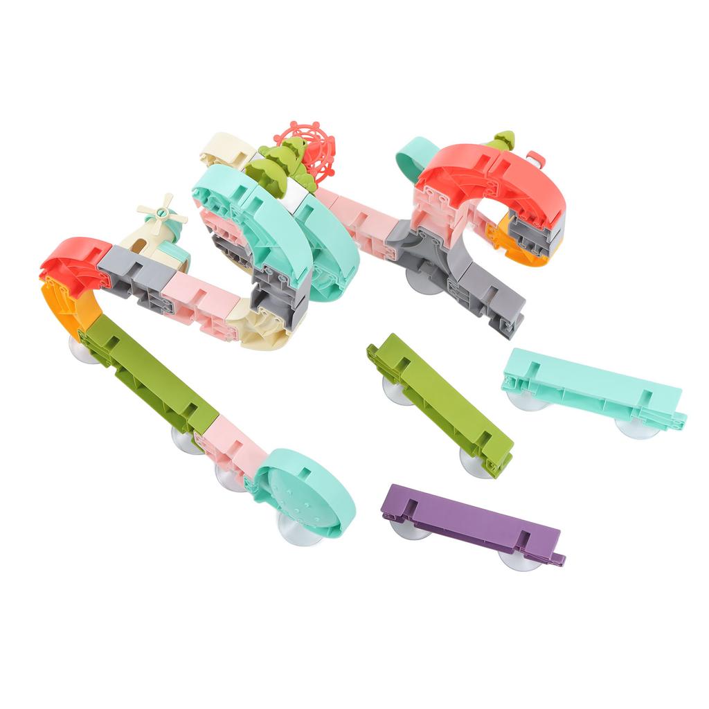 62PCS Baby Duck Slide Bath Toys Water Slide Track Wall Track Building Set Fun Bath Time Toys Shower Gifts for Toddlers