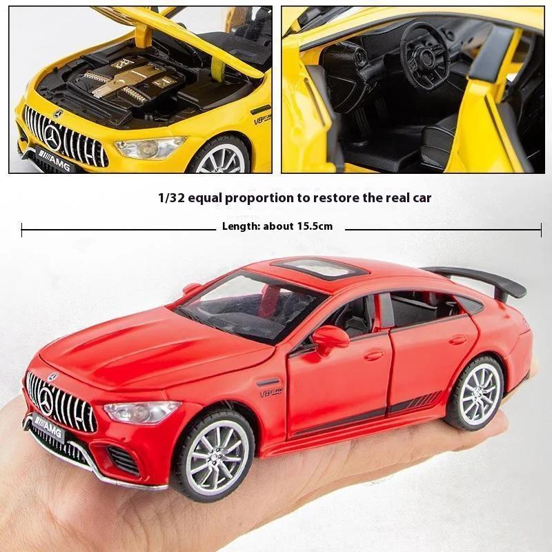 1/32 Mercedes Benz AMG GT63 Sportwagen Legierung Diecast Automodell Sound Licht Rückzug Spielzeug Ornamente Geschenk für Kinder Sammeln
