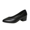 Soft Leather Shoes Black Spring New Comfortable Shallow Mouth Leather Shoes Soft Sole Flight Attendant Single Shoes