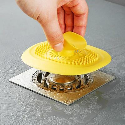 Silicone Kitchen Sink Plug Shower Filter Drain Cover Stopper Sink Strainer Drainer Floor Drain Hair Catcher Bathroom Accessorie