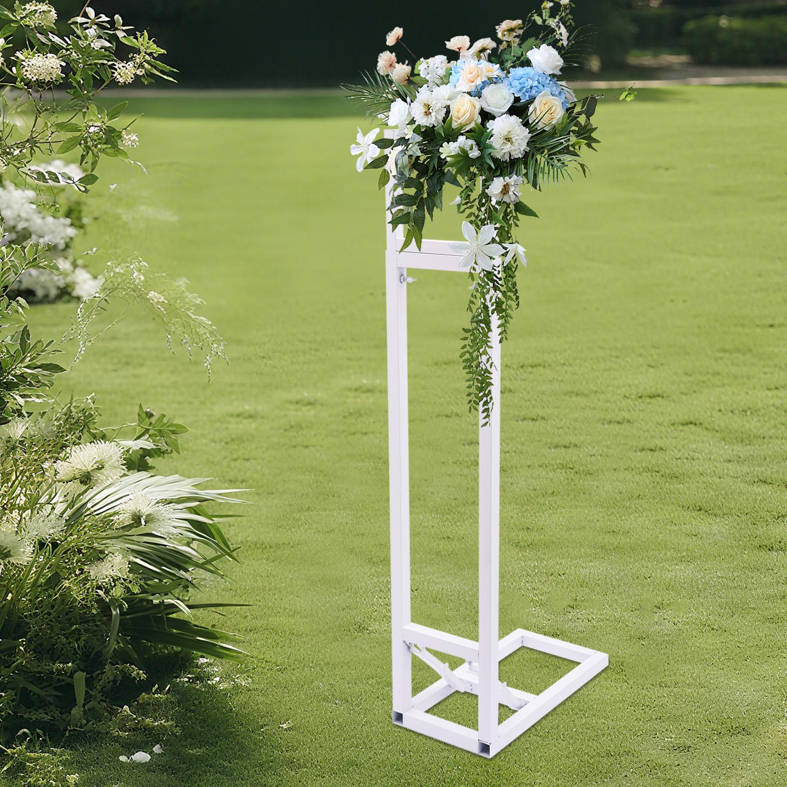 Wedding Arch Backdrop Stand, White Adjustable Telescopic Background Pole, Easy Setup & Sturdy Support for Wedding Ceremony белый