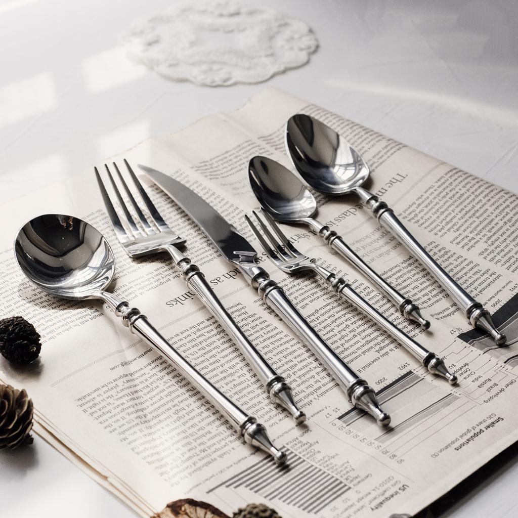 304 Stainless Steel Tableware Western-style Knife, Fork and Spoon Steak Knife Dessert Spoon Set Restaurant Hotel European-style