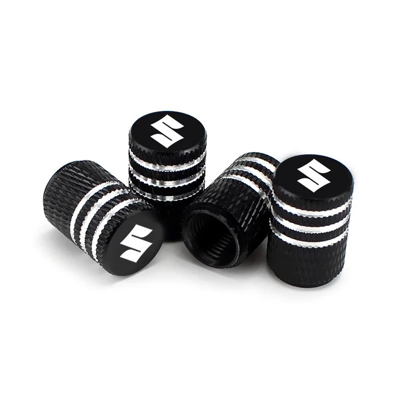 

Car Wheel Tire Air Valve Caps for Suzuki S Cross Jimny Swift Alto Liana Ignis SX4 Samurai Vitara Xl Auto Stem Cover Accessories чёрный