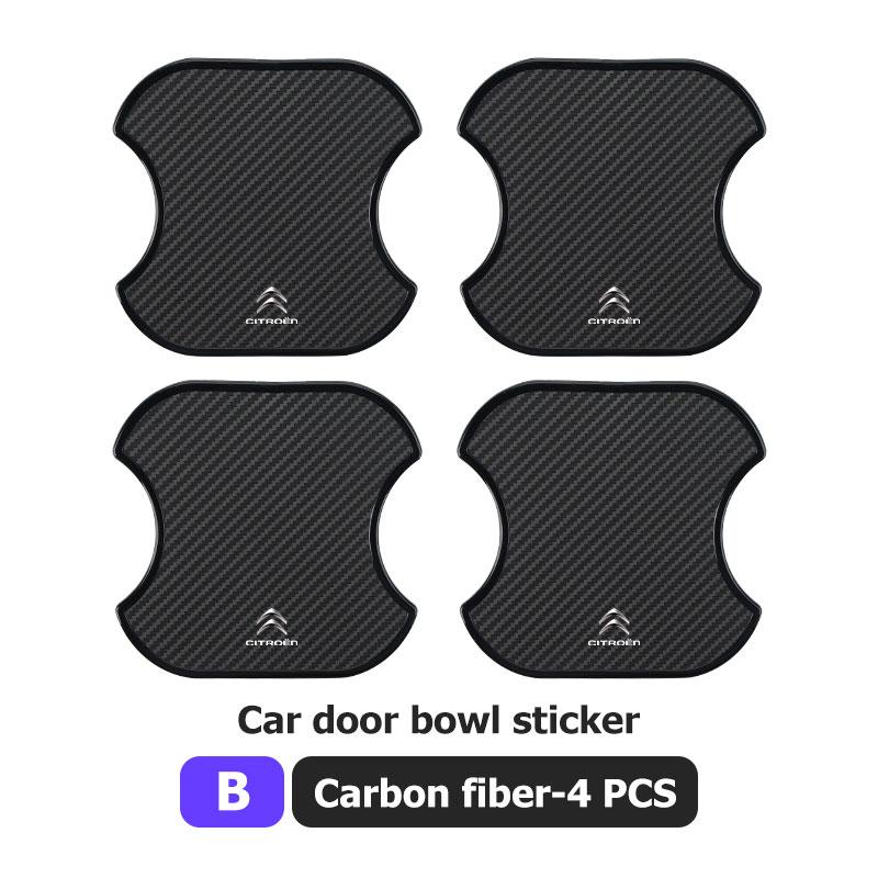 4pcs Car Door Handle Bowl Sticker Protector Anti-collision Strip For Citroen C4 C3 C5 C1 C2 C6 VTS C4L DS3 DS4 DS5 Grand ajx256