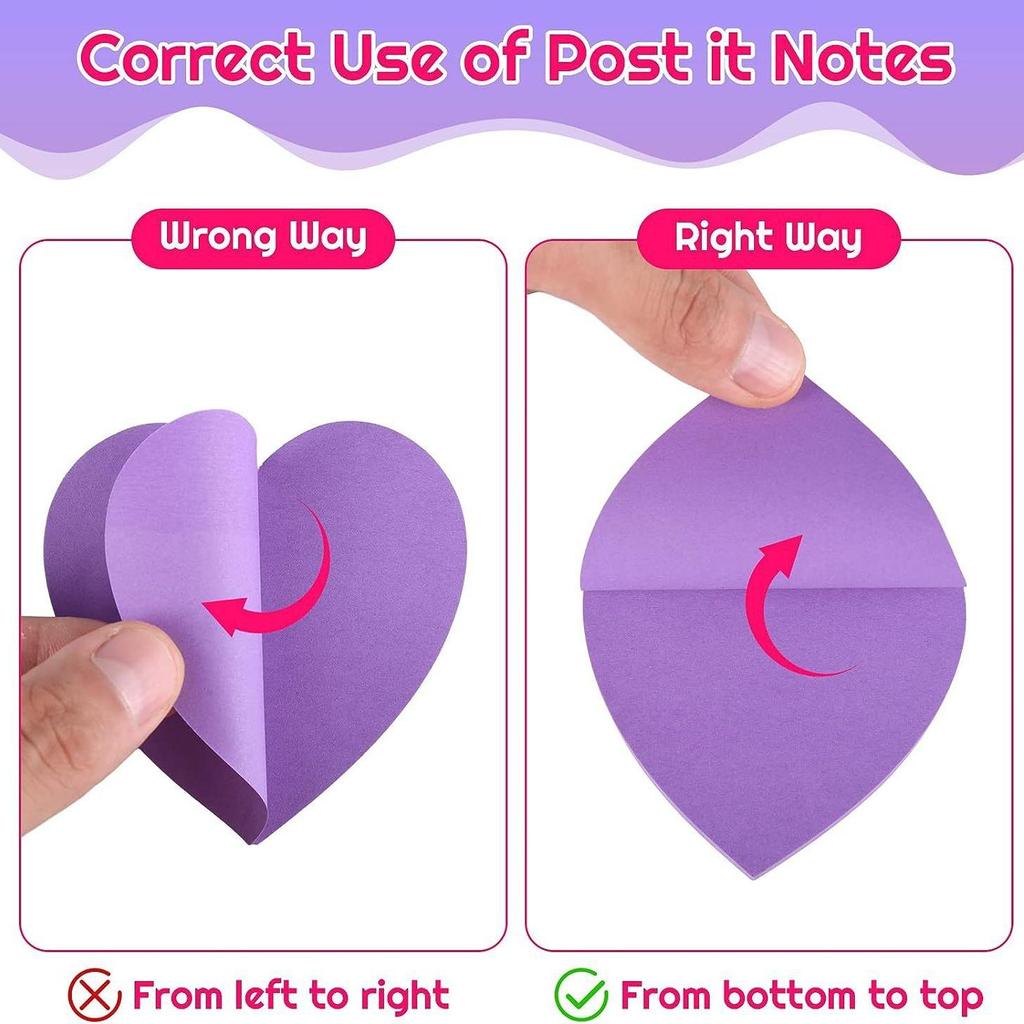 Vibrant Sticky Notes with Strong Adhesive - Tearable, Reusable, Fluorescent Memo Pad for Students and Offices