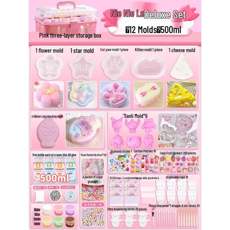 DIY Squishy Kit: Food-Grade Silicone AB Glue for Kids' Handmade Toys