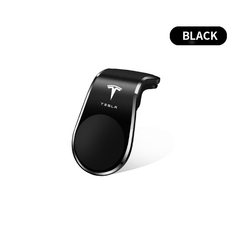 Car Magnetic L-shaped Car Dedicated GPS Phone Holder Emblem For Tesla Model 3 Model X S 2016-2023  Model Y Decals TM3 TMX