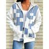 Zipper Splicing Fashion Loose Women's Casual Flower Print Hoodie Fashion Spring And Summer