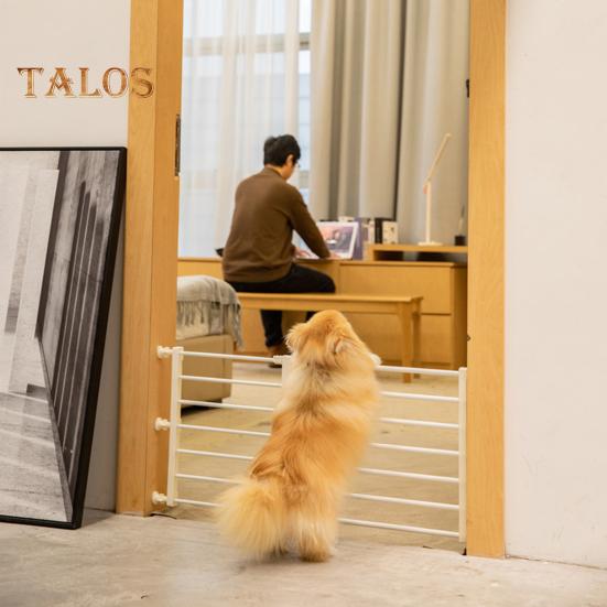 Cancelletto per cani da interno, senza foratura, espandibile, per cuccioli, extra largo, per cani di piccola e media taglia, con porta retrattile, con scavalco, per gatti