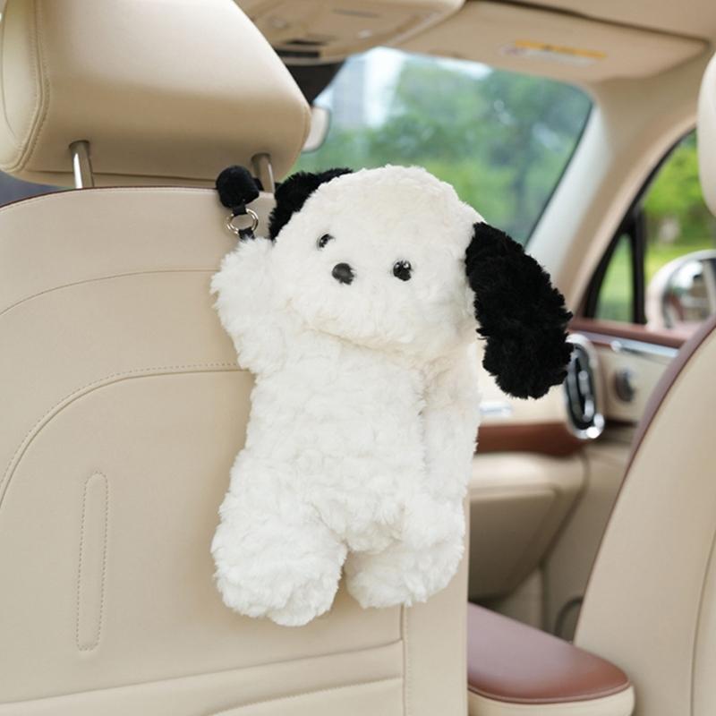 Dog Shaped Wall Mounted Tissue Box for Home Decoration Hanging Car Paper Towel Holder Home Decoration Accessories