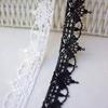 3 Meters Pretty Bow White Black Water Soluble High Quality Lace Trim Lace 3.5CM Wdith Fabric