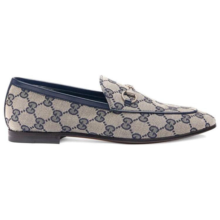 GUCCI Jordaan Loafer Blue Gg Canvas Women's 693213 KY980 4061