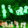 10pcs Mini Luminous Resin Ghost Figures Garden Mini Character Fish Tank Decoration Jade Luminous Character Resin Micro Landscape