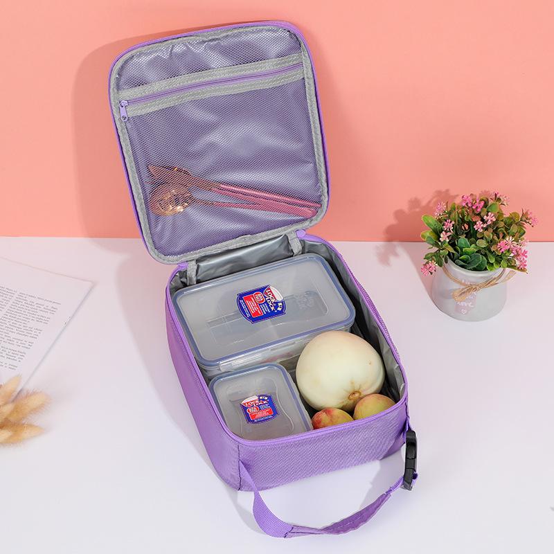 Heart-Shaped Rainbow Insulated Lunch Bag for Kids - Cute Cartoon Design