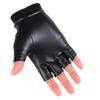 Men and Women PU Leather Half Finger Gloves Keyboard Typing Mobile Game Outdoor Sports Cycling Fitness Plus Velvet Warm Leather Gloves
