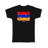 Geschenk-T-Shirt : Armenien Flagge Europa Reise Auswandererland Aquarell