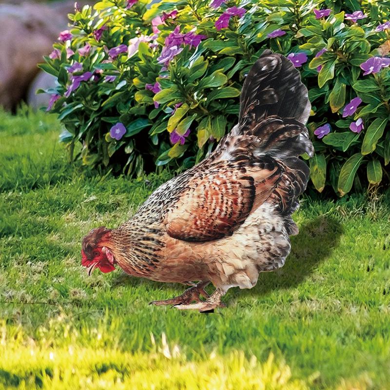 Huhn Hof Dekorationen Garten Henne Stakes Wetterfeste Tier Skulptur Realistische Boden Stecker Hahn Für Garten