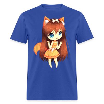 Cute Chibi Style Kawaii Shirt Japanese Anime Girl with Fox Ears Tails T-Shirt