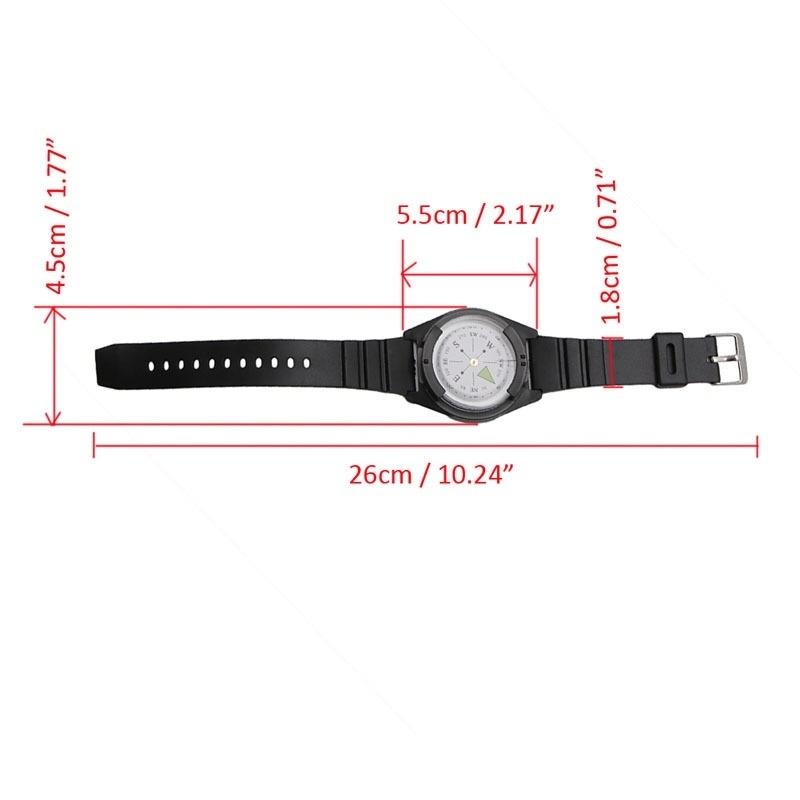 Busolă Tactică de Mână Specială pentru Militari, Supraviețuire în Aer Liber, Ceas cu Brățară Neagră